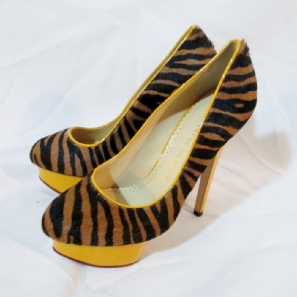 CHARLOTTE OLYMPIA Calf Hair PUMP LEOPARD Shoe - Picture 4 of 7